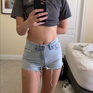 NWOT Abercrombie high waisted denim mom shorts